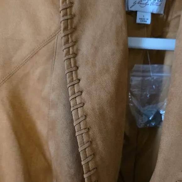 AmericanWEST CAROLYN Pollack Women's Faux Suede Fringe Jacket - Picture 4 of 10